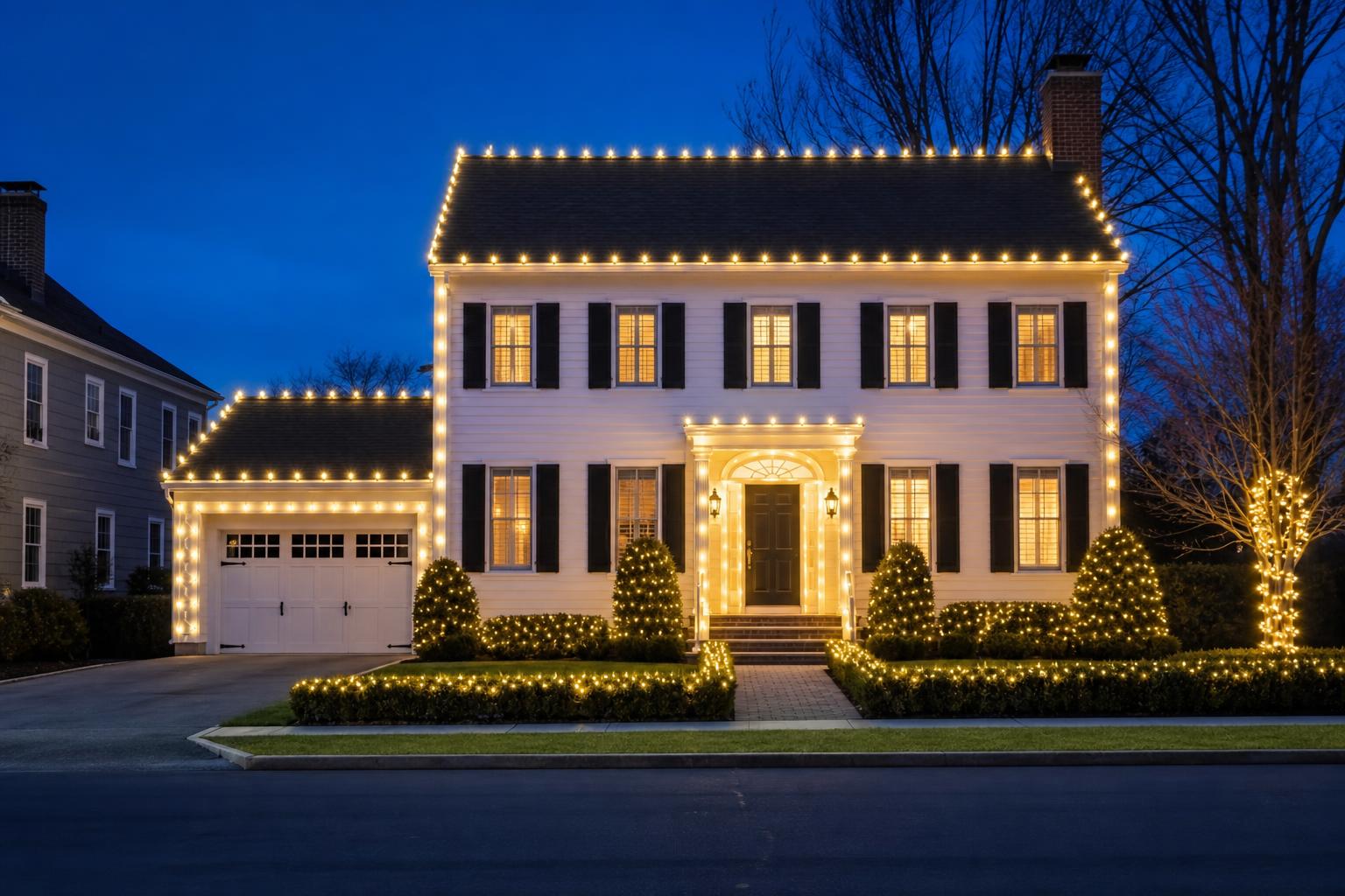 Christmas lighting install 1
