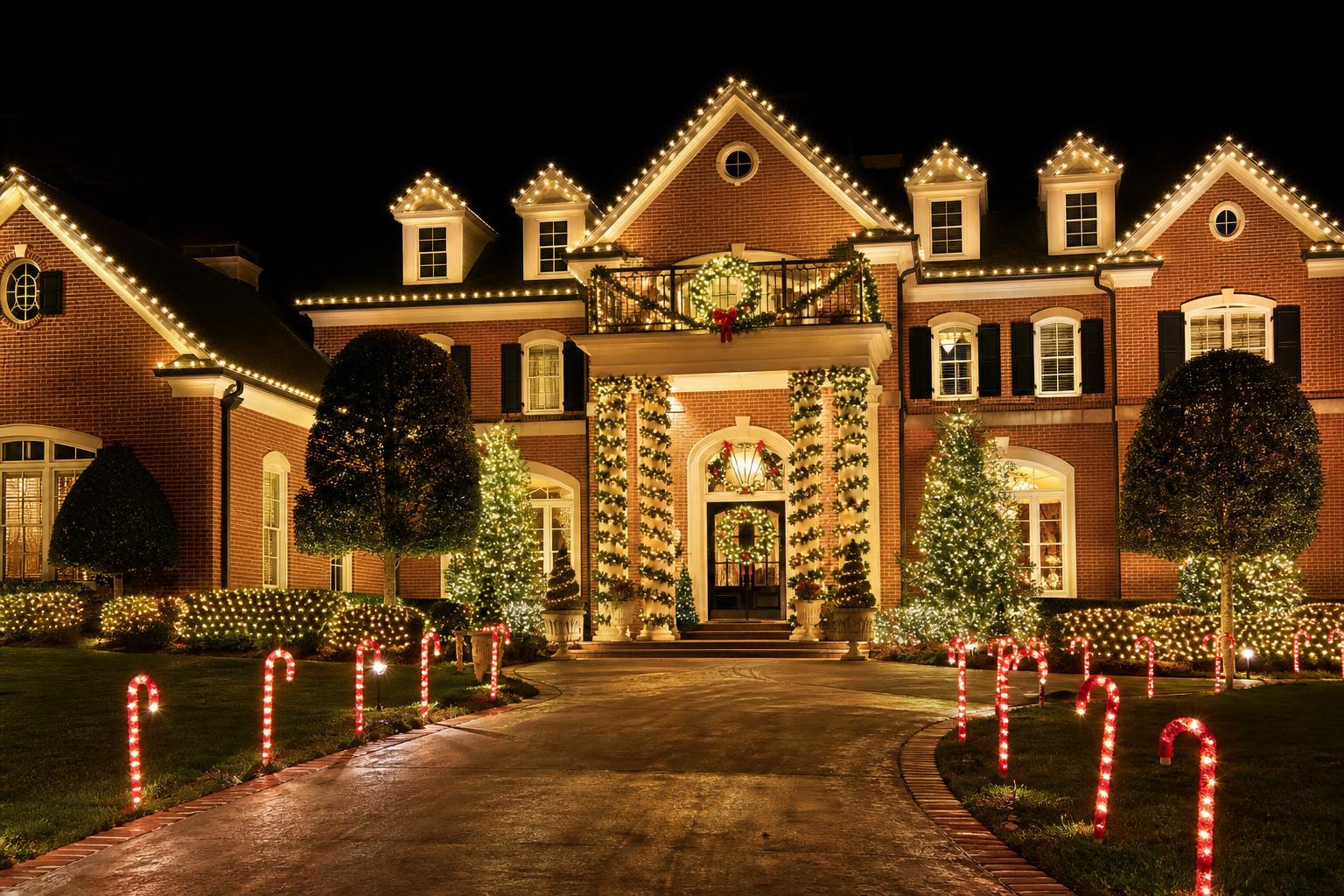 Christmas lighting install 4